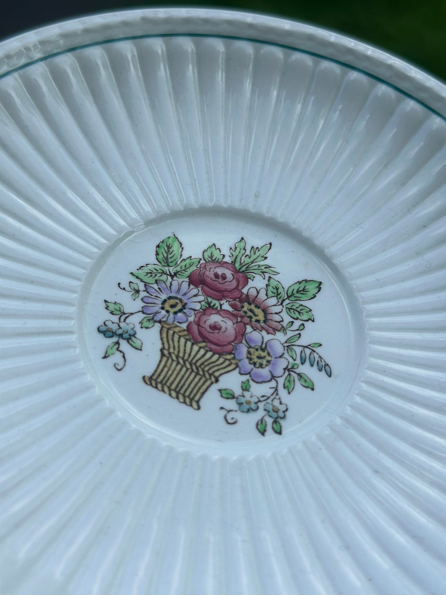 Vintage Wedgwood “Belmar” Floral Basket Plate | Made in England (c. 1917)