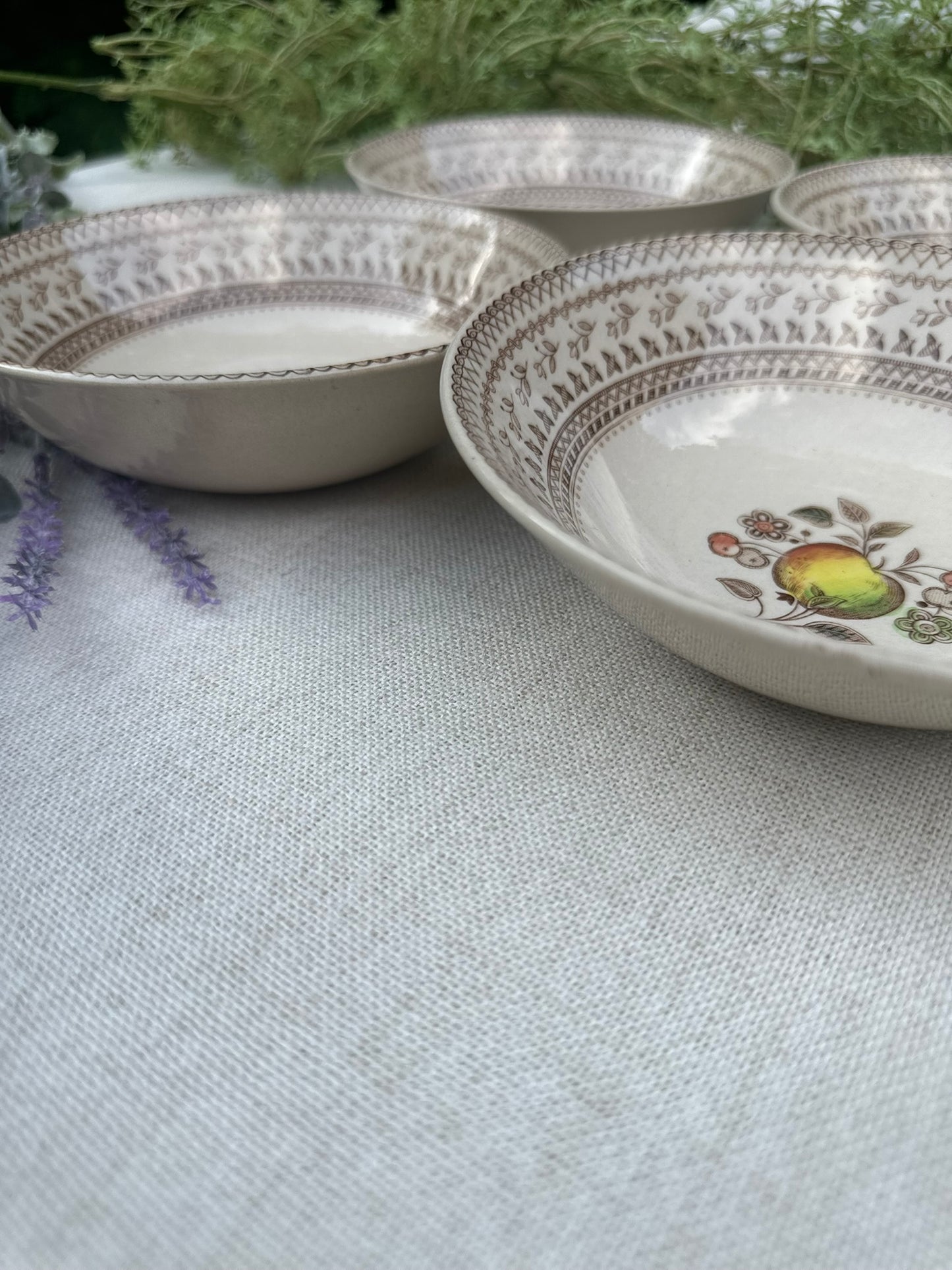 Vintage Staffordshire Old Granite Fruit Sampler Bowls by Johnson Bros England