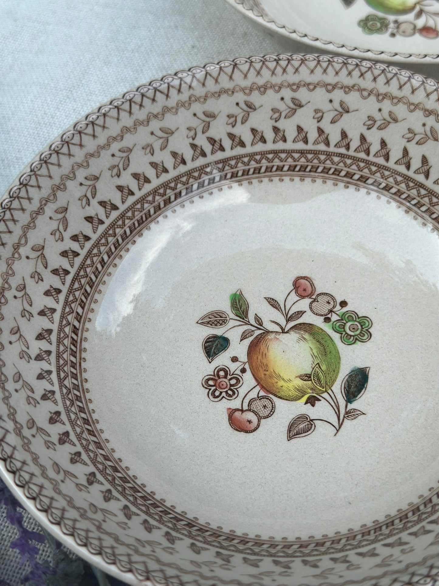 Vintage Staffordshire Old Granite Fruit Sampler Bowls by Johnson Bros England