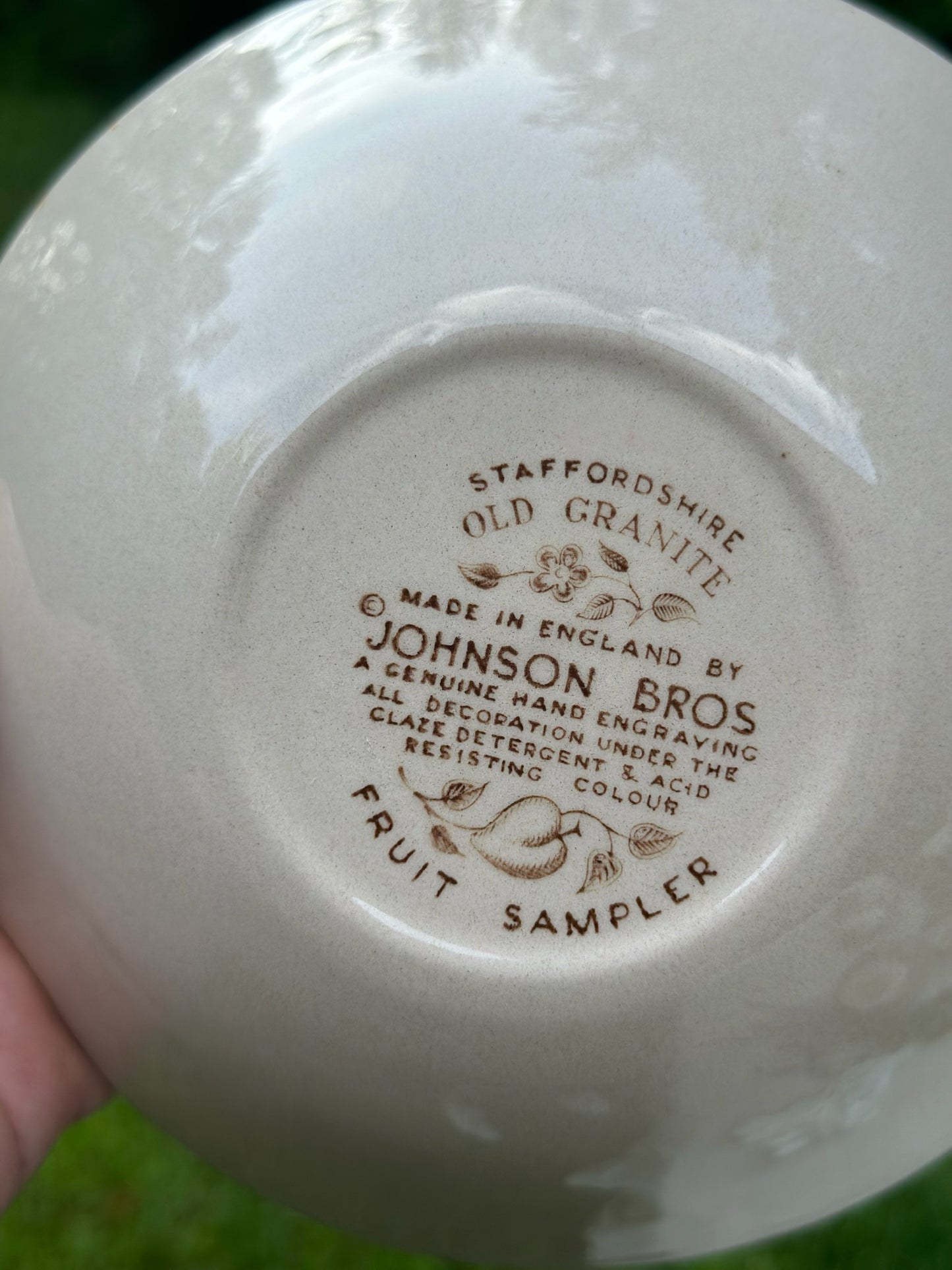 Vintage Staffordshire Old Granite Fruit Sampler Bowls by Johnson Bros England