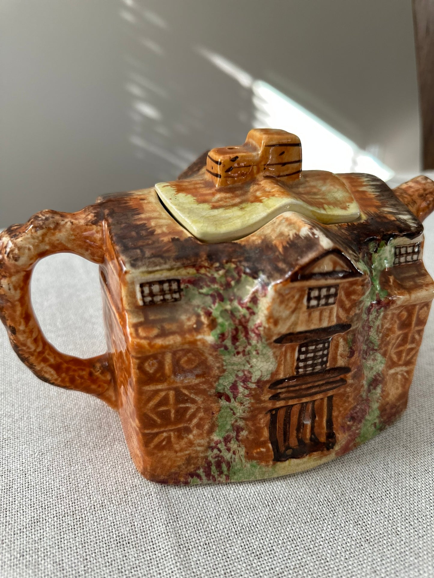 Arthur Wood "Morton Old Hall" Cottageware Teapot | Vintage English Tudor House Teapot with Chimney Lid