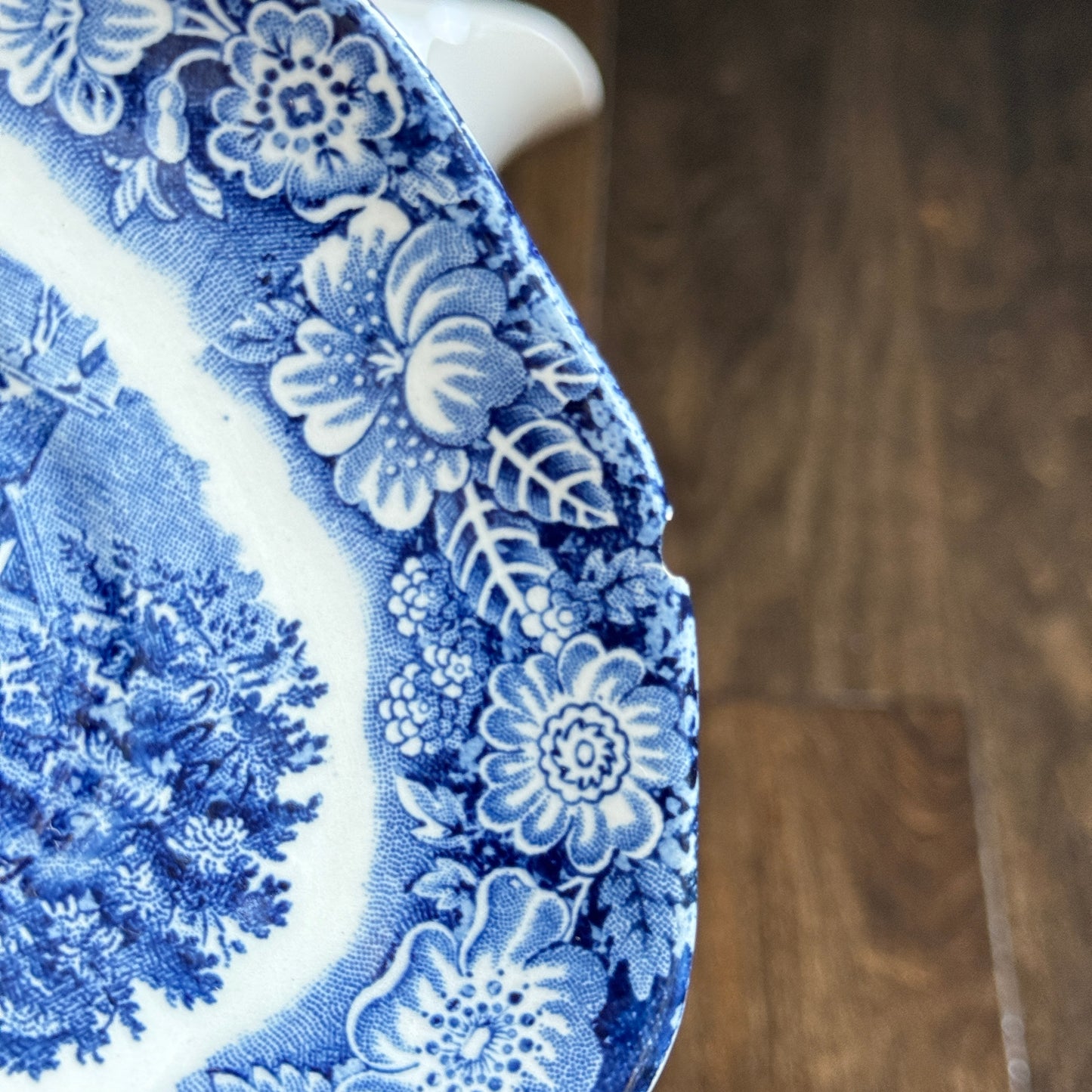 Liberty Blue Gravy Boat with Underplate | Historic Colonial Scenes | Staffordshire Transferware Made in England