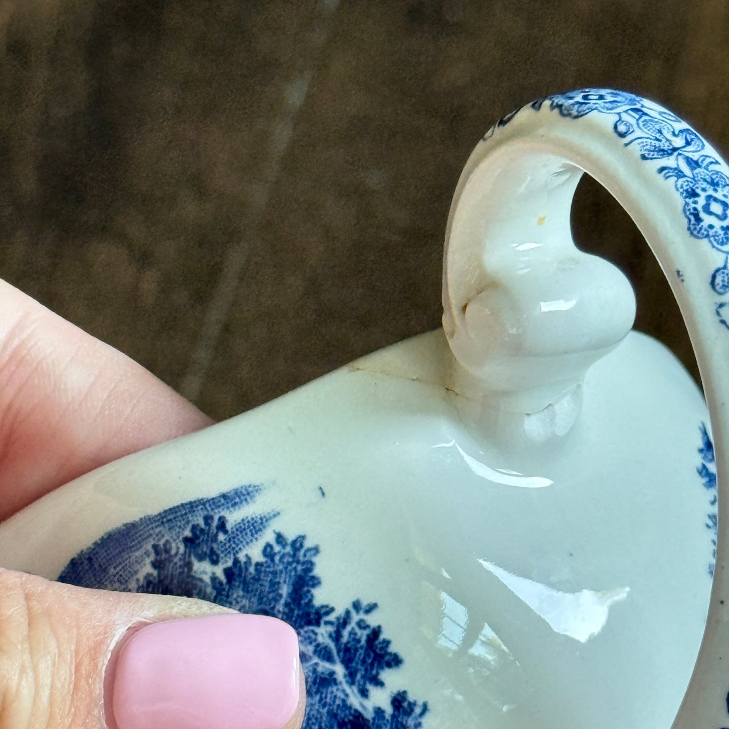 Liberty Blue Gravy Boat with Underplate | Historic Colonial Scenes | Staffordshire Transferware Made in England