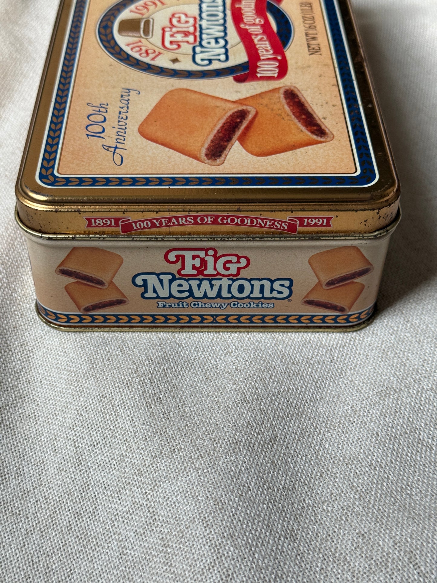 Vintage 1991 Nabisco Fig Newtons Tin | 100th Anniversary Limited Edition Cookie Container