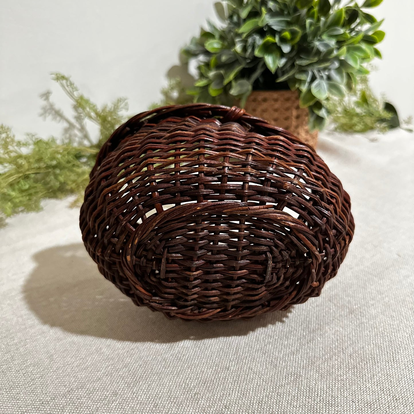 Small Wicker Basket with Handle