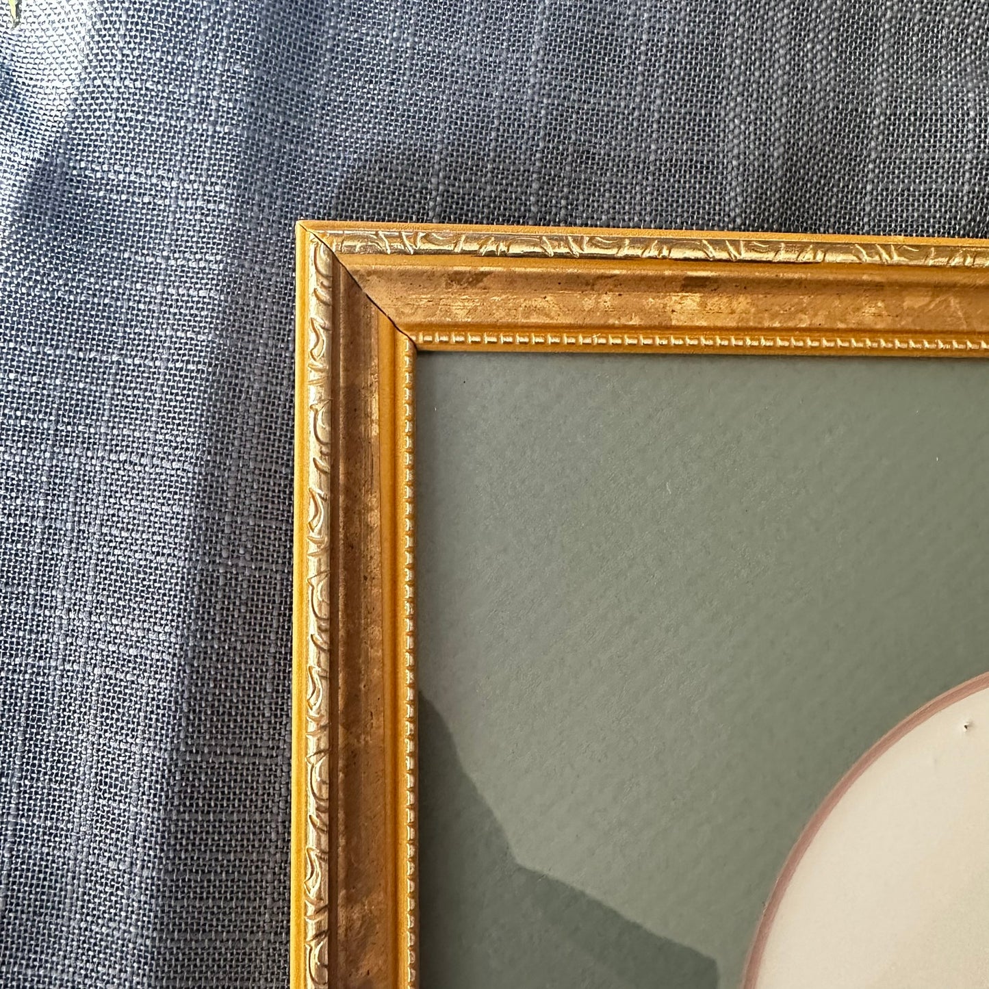 Framed 1997 Carolyn Shores Wright Hummingbird & Bellflower Print