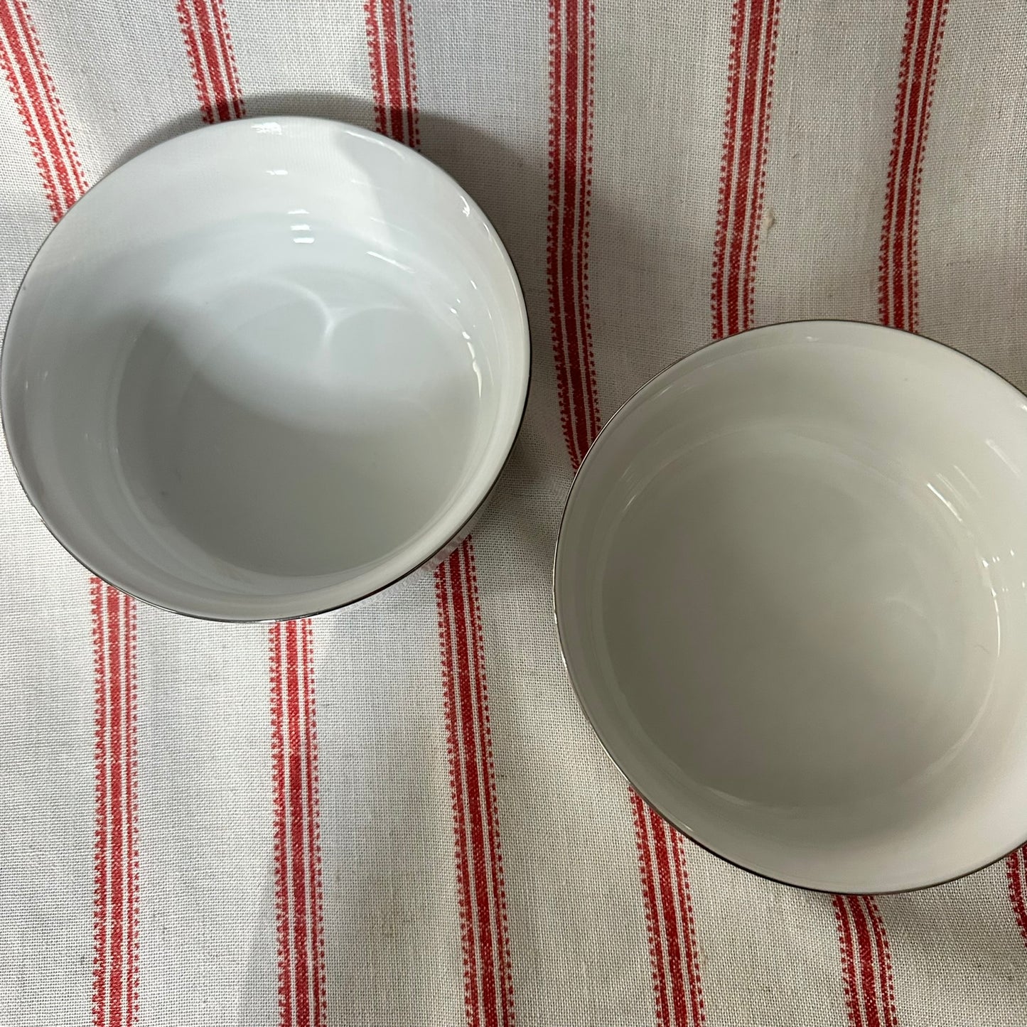 Johann Haviland Bavaria Germany Blue Garland Berry Bowl – Vintage Floral Silver Rim (Sold Individually )