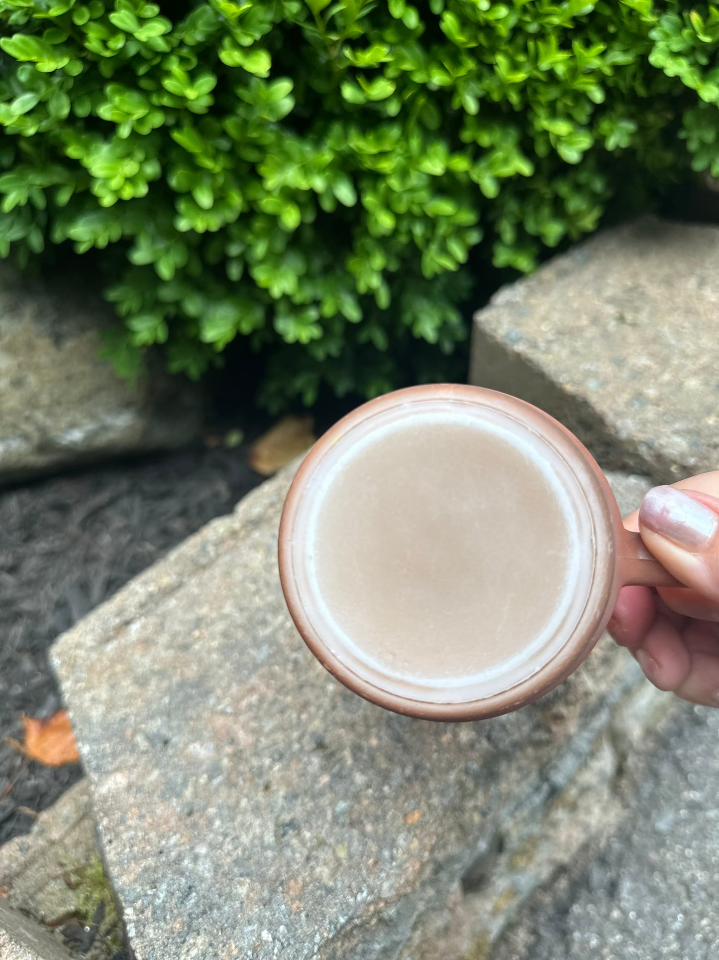 Vintage 1970s Fire-King Style Mug | Orange to Brown Ombre Milk Glass Coffee Cup