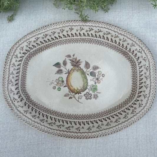 Vintage Staffordshire Old Granite Fruit Sampler Platter by Johnson Bros England