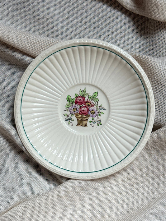 Vintage Wedgwood “Belmar” Floral Basket Plate | Made in England (c. 1917)