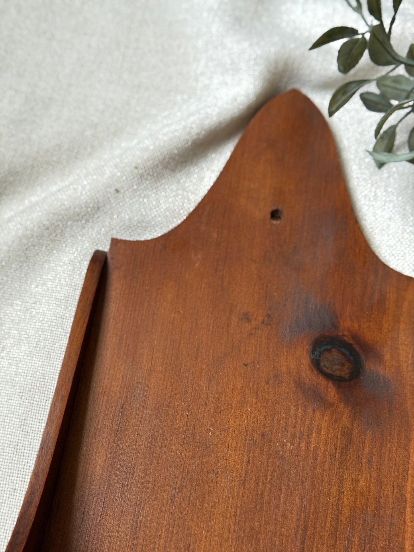 Vintage Wooden Wall Shelf | Primitive Country Spice Rack | Small Hanging Display