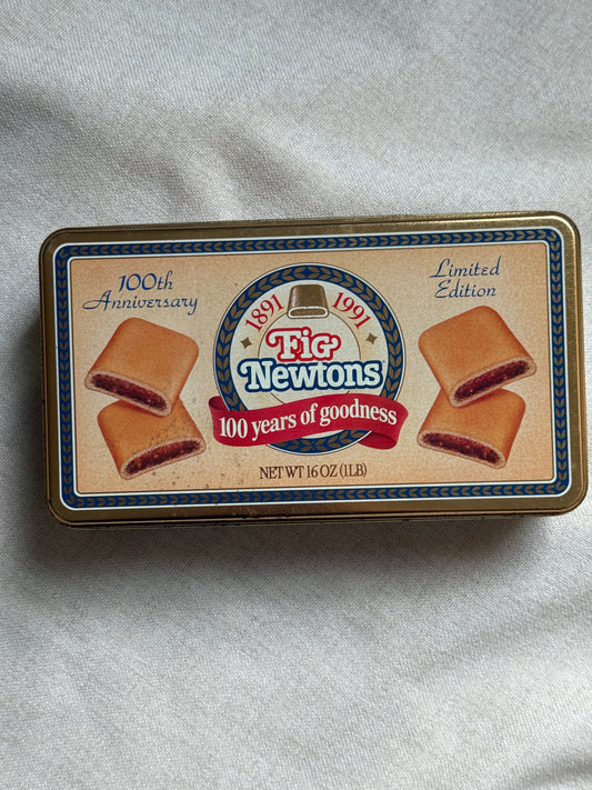 Vintage 1991 Nabisco Fig Newtons Tin | 100th Anniversary Limited Edition Cookie Container