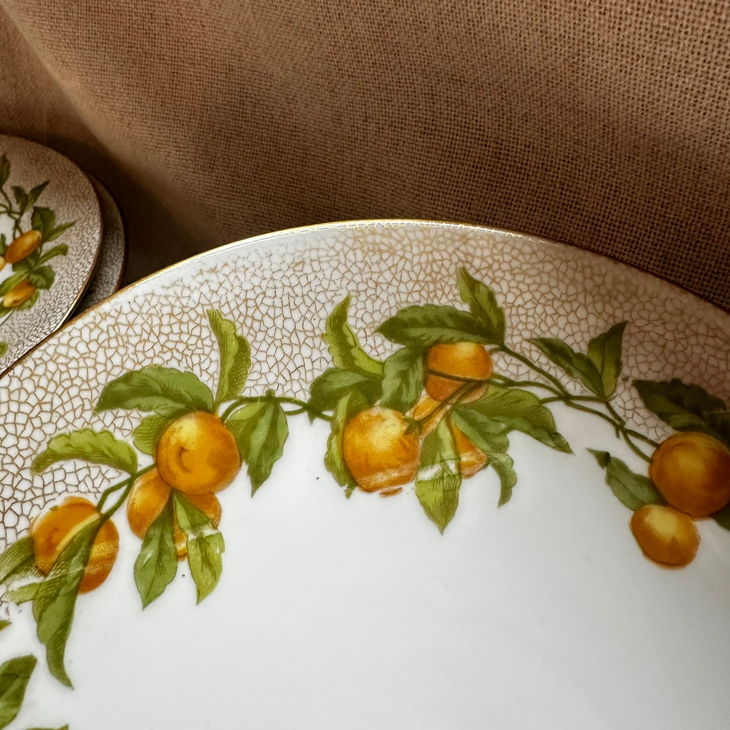Set of 4 Limoges France Orange Grove Plates – Antique T.V. Limoges Porcelain